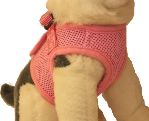 Miniatura 5 de Arnés para perros de malla suave, cómodo para razas pequeñas, cachorros, juguetes, de 2 a 16 lb, en color rosa bebé, azul, negro, rojo, camuflado