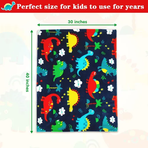 Miniatura 6 de Lukeight Manta para Niños Pequeños para Niños y Niñas, Manta de Dinosaurio Afelpada y Gruesa, Regalos de Cumpleaños para Niños Pequeños y Bebés