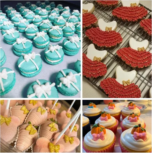 Miniatura 5 de Actvty Molde de Lazo de Chocolate, 4 Piezas de Moldes de Mini Lazo, Moldes de Silicona para Lazos de Fondant para Postres DIY, Pop Cake, Caramelo