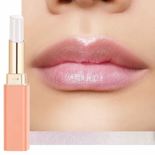 Miniatura 31 de Oulac Lápiz Labial Rosa Hidratante con Brillo - Lápiz Labial Hidratante Bálsamo Labial Tintado Brillante, Acabado Brillante Transparente Jugoso