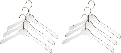 YBM HOME Perchas acrílicas transparentes de calidad hechas de acrílico transparente para un aspecto y tacto lujosos para el armario, perchas para