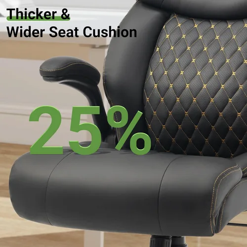 Miniatura 9 de Silla de oficina, sillas ejecutivas grandes y altas con soporte lumbar para dolor de espalda, silla de computadora de escritorio transpirable