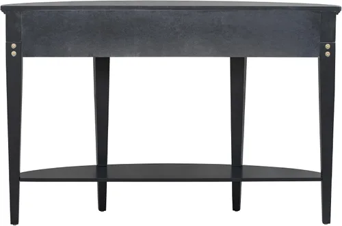 Miniatura 7 de LUMISOL Mesa consola de entrada Half Moon con 3 cajones de almacenamiento y estante, mesa de sofá detrás del sofá para sala de estar, vestíbulo