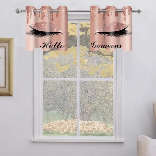 Miniatura 20 de Hello Gorgeous - Cortina de pestañas de unicornio, para oscurecer la habitación, con aislamiento térmico, con ojales, para decoración de dormitorio