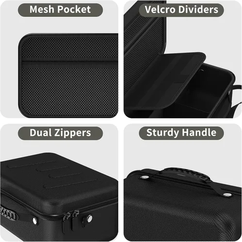 Miniatura 4 de Funda rígida para cámara compatible con Canon EOS Rebel T7/R50/R100 y más cámaras DSLR y sin espejo, bolsa de viaje portátil con divisores