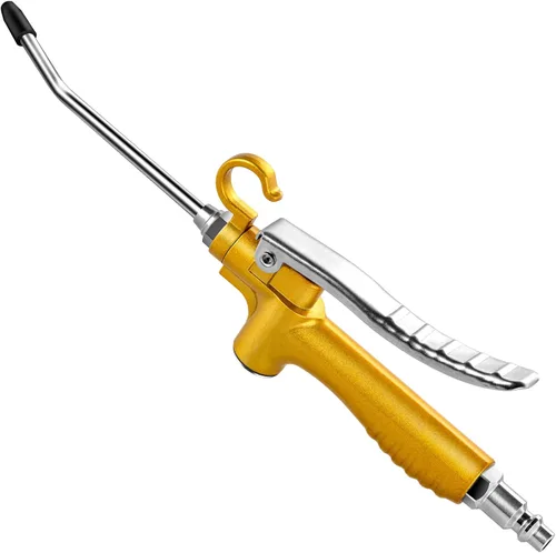 Pistola de soplado de aire industrial de alto volumen con boquilla de flujo de aire de protección de goma, pistola sopladora de aire de metal de