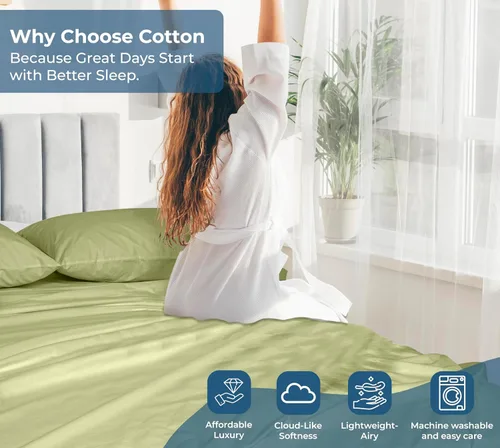 Miniatura 88 de Royale Linens Sábana encimera de tamaño individual XL 100% Algodón Orgánico – Super suave – Sábanas superiores de percal – Sábana encimera