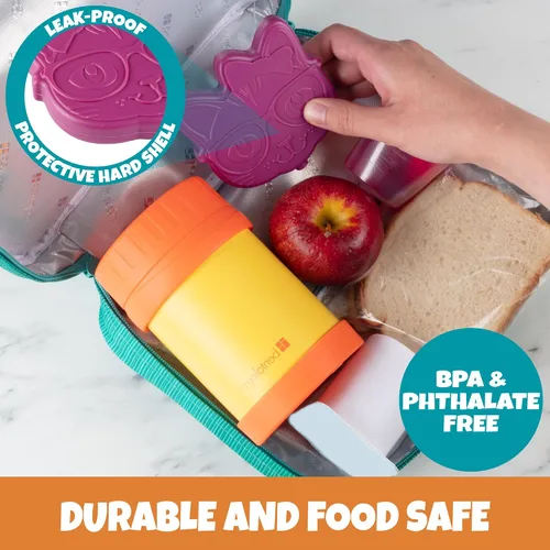 Miniatura 5 de Paquetes de hielo duros para niños, delgadas, ligeras y reutilizables, enfriadores de larga duración mantienen la comida fresca durante horas