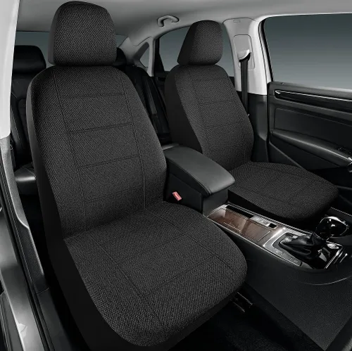 Miniatura 11 de Road Comforts Fundas de asiento de automóvil para asiento delantero, respaldo alto, protector de asiento de lino transpirable resistente, bolsa