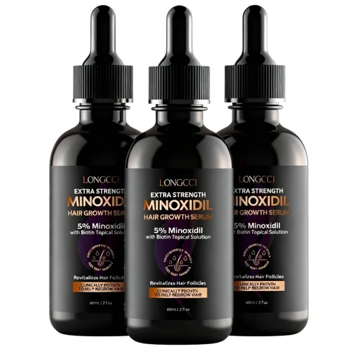 Miniatura 9 de Suero para el crecimiento del cabello de minoxidil al 5% para mujeres: tratamiento de pérdida de cabello extra fuerte con biotina para adelgazar