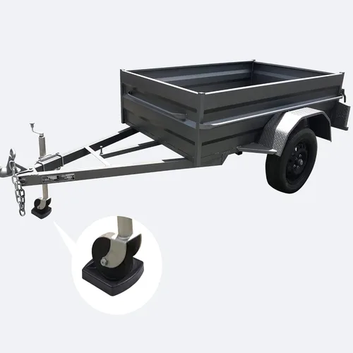 Miniatura 5 de LEORAY Jack Wheel Chock, Muelle de rueda de goma reforzada para caravanas y remolques (rueda doble)