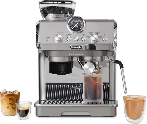Miniatura 9 de De'Longhi La Specialista Opera Máquina de Espresso – Cafetera de Preparación en Frío y Espresso con Apisonamiento Inteligente, Molinillo de Muelas