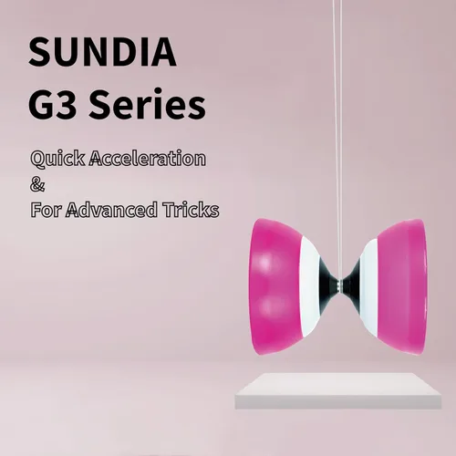 Miniatura 2 de Sundia Combo l Serie G3 Diábolo (negro niebla) + varillas de diábolo de carbono (negro) – Juego de diábolo profesional, alto rendimiento para todos