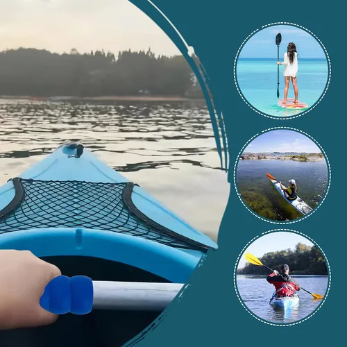 Miniatura 6 de Paquete de 2 empuñaduras para kayak, agarre antideslizante para remos desmontables, accesorios de kayak para prevención de ampollas