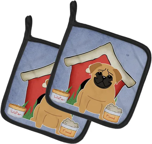 Miniatura 113 de Caroline's Treasures BB2894PTHD Dog House Collection Chow Chow Chow - Par de soportes para ollas, 7.5HX7.5W, multicolor 4-Azul