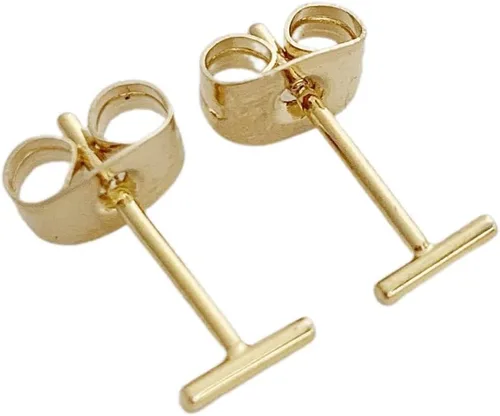 HONEYCAT Aretes tipo dormilona con barra de equilibrio de alambre delgado en oro, oro rosa o plata en 0.394 in o 0.197 in Joyería minimalista y
