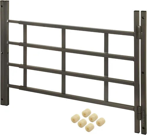 Prime-Line S 4778 22 a 381 in., Acero al carbono pintado en bronce, parrilla de ventana de 4 barras con bisagras (paquete individual)