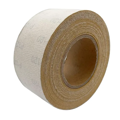 Miniatura 4 de Rollo de papel de lija de grano 120 con gancho y bucle, 2-3/4 pulgadas x 20 yardas de óxido de aluminio con respaldo de gancho y bucle, paño