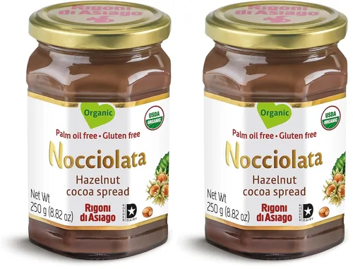 Miniatura 9 de Rigoni di Asiago Nocciolata Orgánica Crunchy de Avellana y Cacao Triturada Gluten Free Sin Aceite de Palma, 8.82 oz (Paquete de 1)