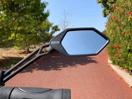 Miniatura 3 de Nuevo lente de vidrio resistente a los arañazos, espejo de bicicleta para manubrio, espejo retrovisor ajustable y seguro, espejo de bicicleta