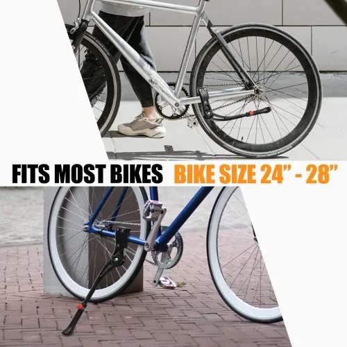Miniatura 3 de TOPCABIN Soporte ajustable de aleación de aluminio para bicicleta, negro, para bicicletas de 24 a 28 pulgadas
