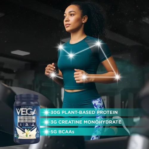 Miniatura 4 de Vega Protein + Creatina - 30g de proteína a base de plantas, sabor a vainilla, 13 porciones, 3g de creatina, 5g de BCAA, vegano, keto, sin gluten