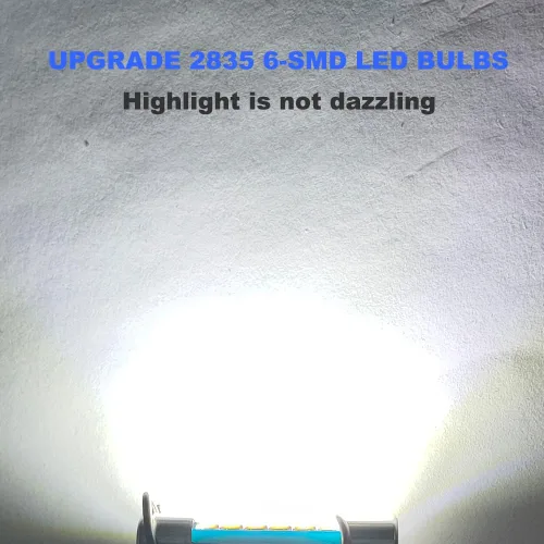 Miniatura 3 de Bombilla LED Festoon de 1.102 in y 1.142 in para automóvil, 6614F 6612F, 1.15 pulgadas 6SMD 2835 chips 6641 LED bombilla para interior de automóvil
