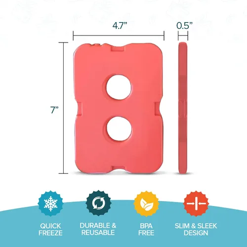Miniatura 4 de Healthy Packers Paquetes de hielo para loncheras y enfriadores – Paquete fresco original Paquete de hielo reutilizable delgado y duradero
