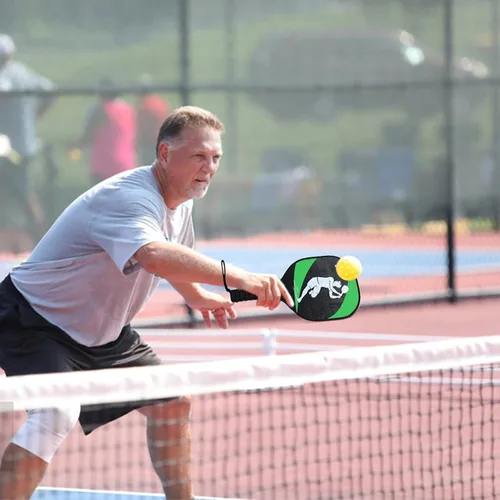 Miniatura 4 de Juego de 2 palas de pickleball con 2 raquetas de fibra de vidrio, 2 bolas de pickleball con bolsa de transporte para interiores y exteriores