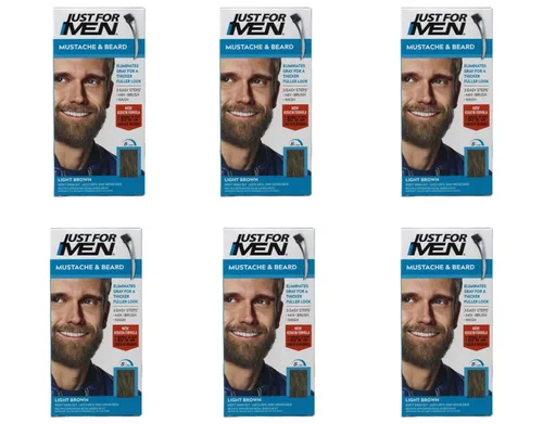 Miniatura 9 de JUST FOR MEN Gel de color para bigote y barba M-45, marrón oscuro 1 cada uno (paquete de 2)