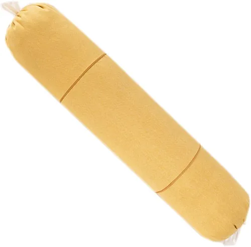 Tingting's Dream Almohada suave y larga para pies, almohada redonda para sofá, almohada cilíndrica cervical para rodilla, pierna (amarillo, 5.91 x