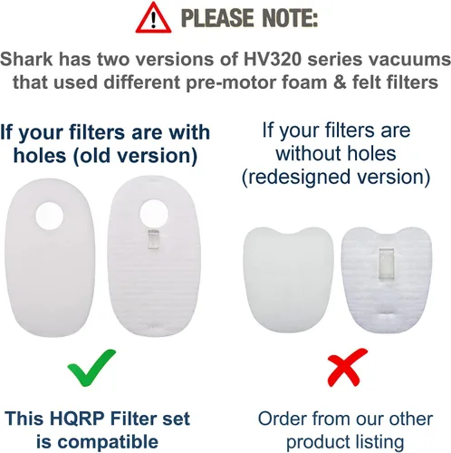 Miniatura 6 de HQRP Paquete de 4 filtros compatibles con aspiradora vertical Shark Rocket DeluxePro HV319 HV319Q / HV320 HV320W HV321 HV321C HV322 HV322 HV322Q