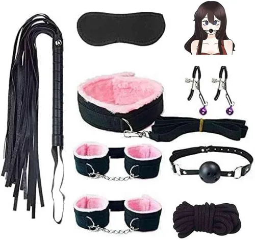 Miniatura 5 de Kit de sujeción para cama de matrimonio, color rosa, para parejas de tamaño bajo King, juegos de cama Queen para mujeres, correas sexuales, barras