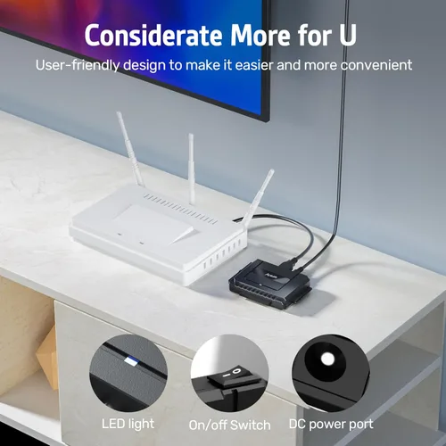 Miniatura 3 de Adaptador SATA a USB 3.0 - Convertidor de recuperación de lector de disco duro externo para unidad óptica SSD universal de 2.5 pulgadas y 3.5
