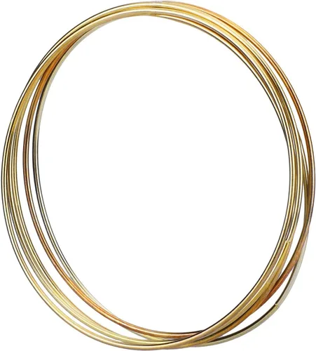 EBOOT 5 Piezas Anillos de Metal Aros Anillos de Macramé para Atrapasueños y Suministros de Manualidades Corona Floral Dorada Aros de Macramé para