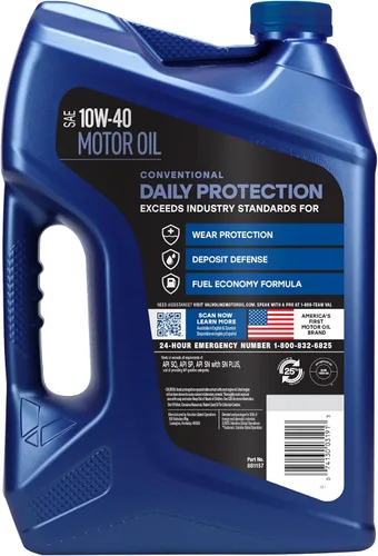 Miniatura 3 de Aceite de motor Valvoline Daily Protection 10W-40, mezcla sintética, 5 cuartos de galón