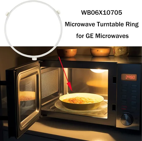 Miniatura 3 de WB06X10705 Rodillo de anillo giratorio, WB06X10705 Anillo giratorio de microondas para microondas GE, anillo giratorio de microondas Anillo de 1