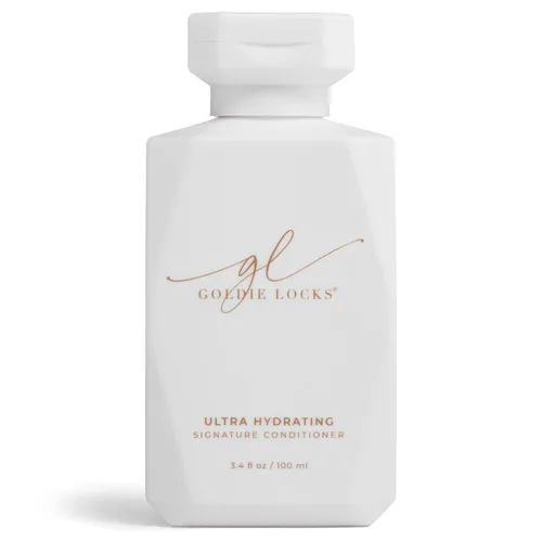 Goldie Locks Acondicionador Ultra Hidratante Travel Size – 3.4 fl oz – Hidrata el encrespamiento y las puntas abiertas – Sin sulfato – Seguro para