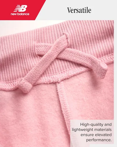 Miniatura 3 de New Balance Pantalones deportivos para niña, forro polar de mezcla de algodón suave con cordón y bolsillos (tallas 8-16)