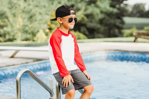 Miniatura 4 de City Threads camiseta de natación para niños y niñas con protección SPF50 (2T-6)