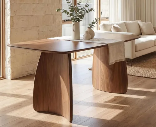 ROCITY Mesa de comedor grande de 70 pulgadas para 6-8 personas, mesa de cocina de madera maciza con patas de madera curvas, mesa de comedor larga