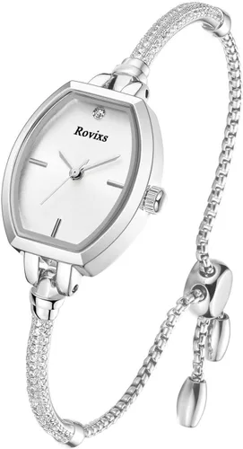 Miniatura 9 de Delicado reloj de pulsera de cristal para ella, reloj analógico resistente al agua 3ATM, regalo de aniversario para esposa, hija, mamá