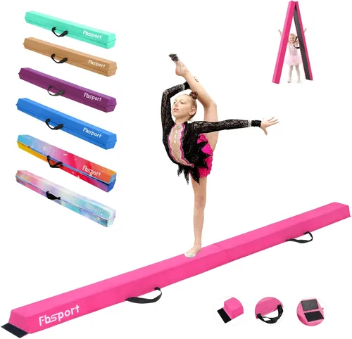 Miniatura 8 de FBSPORT - Barra de equilibrio plegable de 8 pies, 9 pies, 9.5 pies; viga de gimnasia de espuma, viga de equilibrio plegable para niños y adultos