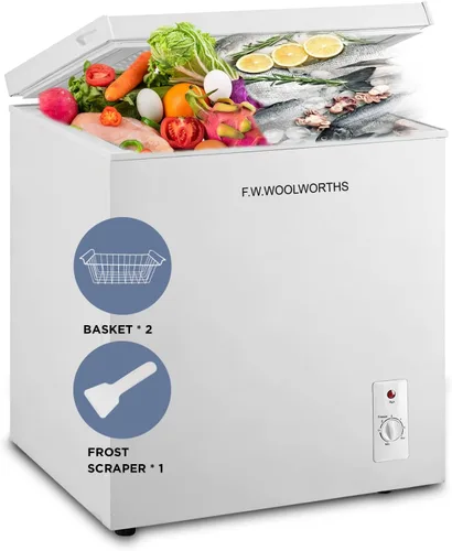 Miniatura 13 de F.W.WOOLWORTHS Congelador de pecho de 3.5 pies cúbicos con cesta extraíble, termostato ajustable 7 para congelador profundo, congelador compacto