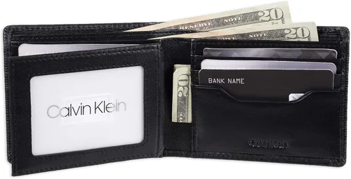 Miniatura 4 de Calvin Klein Billetera plegable minimalista de piel RFID para hombre