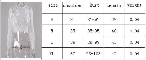 Miniatura 7 de Blusa corta de malla transparente para mujer, camiseta sexy con encaje y bordado