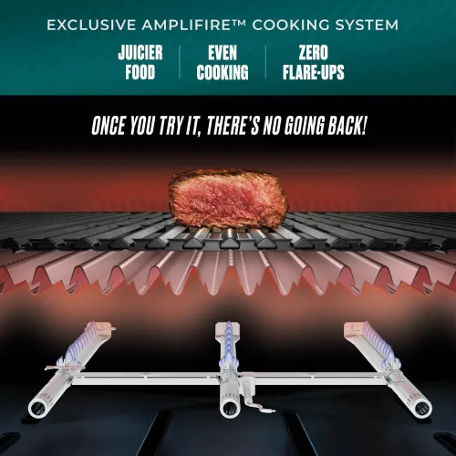 Miniatura 5 de Charbroil Serie Pro con Tecnología Infrarroja Amplifire: Asador a Gas Propano de 2 Quemadores con Gabinete y Plancha, Negro - 463676724