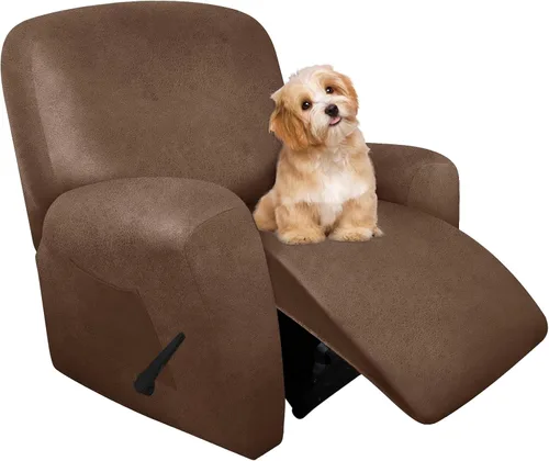 molasofa Fundas de cuero para sillas reclinables, fundas para sillas reclinables grandes para silla reclinable, 4 piezas, fundas lavables que se
