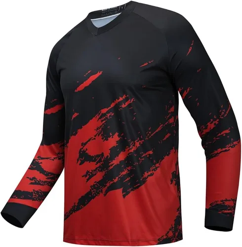 Miniatura 127 de Hotlion Camiseta de ciclismo para hombre, manga larga, MTB Motocross, ropa de carreras todoterreno