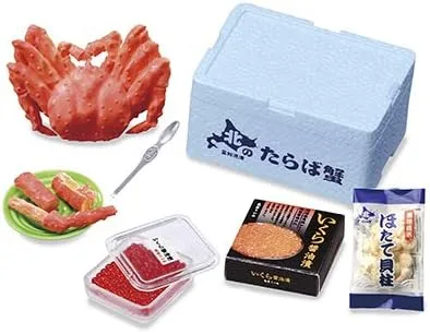 Miniatura 2 de Re-Ment Regalos de declaración de impuestos de la ciudad natal en miniatura Japan Foods Juego completo de 8 paquetes de Rement